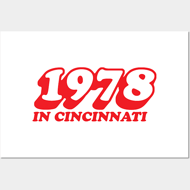 1978 in Cincinnati (White Variant) Wall Art by GloopTrekker